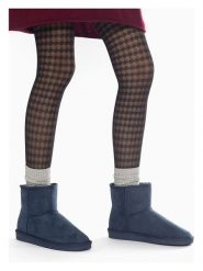 ISLAND BOOT Botki zimowe "Stela" w kolorze granatowym rozmiar: 40. Niebieskie botki damskie Island Boot, na zimę, z materiału, bez obcasa, bez zapięcia. Za 127.35 zł.