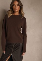 Granatowy Kardigan z Kaszmirem o Prostym Kroju Bez Zapięć z Kieszeniami Zaisa. Niebieskie kardigany damskie Renee, bez wzorów, z dzianiny. Za 149.99 zł.