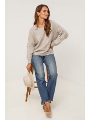 Soft Cashmere Sweter w kolorze szarobrązowym rozmiar: 34/36. Brązowe swetry klasyczne damskie Soft Cashmere, bez kołnierzyka. Za 152.99 zł.