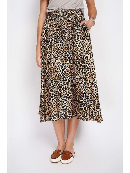 William de Faye Spódnica w kolorze jasnobrązowo-czarnym rozmiar: 40. Brązowe spódnice damskie William de Faye, bez wzorów, klasyczne, midi. Za 96.60 zł.