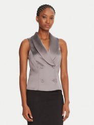 Rinascimento Kamizelka garniturowa CFC0124958003 Beżowy Slim Fit. Brązowe kamizelki damskie Rinascimento, xs, bez wzorów, z syntetyku, bez kaptura. Za 469.99 zł.