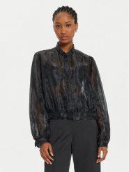 TWINSET Bluza 241TP2020 Czarny Loose Fit. Czarne bluzy damskie Twinset, bez wzorów, z syntetyku, bez kaptura. Za 529.99 zł.