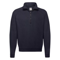 Bluza Fruit Of The Loom Classic Zip Neck Adult Blue. Niebieskie bluzy damskie Fruit of the Loom, s, bez wzorów, z bawełny, bez kaptura. Za 185.99 zł.