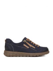 Go Soft Sneakersy CEO-WI23-GHANA-13 Granatowy. Niebieskie obuwie sportowe damskie GO SOFT, z nubiku, bez zapięcia. Za 219.99 zł.