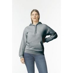 Bluza z kapturem Gildan Midweight Softstyle. Szare bluzy damskie GILDAN, xl, bez wzorów, z bawełny, z kapturem. Za 114.80 zł.