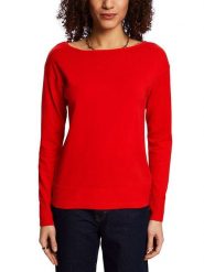 ESPRIT Sweter w kolorze czerwonym rozmiar: XXL. Czerwone swetry klasyczne damskie ESPRIT, xxl, z bawełny, bez kołnierzyka. Za 157.95 zł.