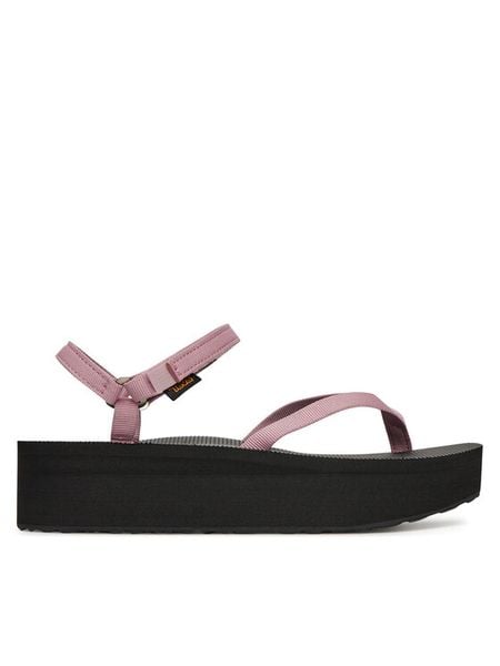 Teva Sandały Flatform Slim 1164630 Różowy. Czerwone sandały damskie Teva, bez wzorów, bez obcasa, na koturnie, bez zapięcia. Za 349.99 zł.