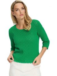 Heine Sweter w kolorze zielonym rozmiar: 46. Zielone swetry klasyczne damskie Heine, z bawełny, bez kołnierzyka. Za 86.95 zł.
