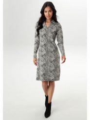 Aniston Sukienka w kolorze kremowo-czarnym rozmiar: 36. Brązowe sukienki damskie Aniston, bez wzorów, bez ramiączek. Za 65.69 zł.