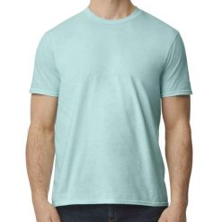 Koszulka Softstyle EZ Unisex Dla Dorosłych. Niebieskie bluzki damskie GILDAN, xl, bez wzorów, bez kołnierzyka, bez ramiączek. Za 48.99 zł.
