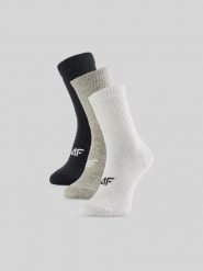4F Skarpetki długie (3-pack) damskie - multikolor 35-38. Skarpetki damskie 4F, bez wzorów, prążkowane. Za 59.99 zł.