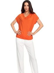 Heine Koszulka w kolorze pomarańczowym rozmiar: 38. Pomarańczowe koszulki damskie Heine, bez wzorów, bez kołnierzyka, bez ramiączek. Za 61.31 zł.