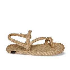Sandały damskie HAWAII. Brązowe sandały damskie Aulp, bez wzorów, bez obcasa, bez zapięcia. Za 299.99 zł.