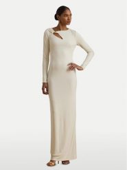 LAUREN RALPH LAUREN Sukienka wieczorowa 253P03589002 Écru Slim Fit. Sukienki damskie Lauren Ralph Lauren, bez wzorów, z syntetyku, wizytowe, bez ramiączek. Za 1,599.00 zł.