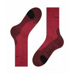 Skarpetki damskie Falke TK2 Wool. Czerwone skarpetki damskie Falke, bez wzorów, z poliamidu. Za 172.00 zł.