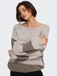 JDY Sweter w kolorze szarobrązowym rozmiar: XS. Brązowe swetry klasyczne damskie JDY, xs, bez kołnierzyka. Za 129.95 zł.