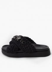 Klapki damskie INUIKII WOVEN STONES. Brązowe klapki damskie Inuikii, bez wzorów, bez obcasa, bez zapięcia. Za 849.99 zł.