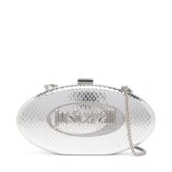 Torebka Just Cavalli. Szare torebki wieczorowe damskie Just Cavalli, bez wzorów, bez dodatków. Za 479.99 zł.