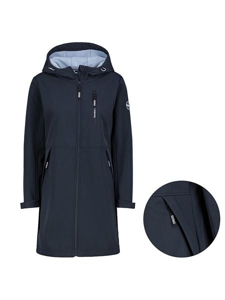 Sublevel Płaszcz softshellowy w kolorze granatowym rozmiar: L. Niebieskie płaszcze damskie Sublevel, l, bez wzorów, bez kaptura. Za 240.99 zł.