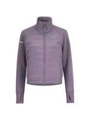 Craft SubZ Jacket 4 W — lekka ocieplana kurtka do biegania, cropped – Cadet. Niebieskie kurtki damskie Craft, l, bez wzorów, z dżerseju, bez kaptura. Za 533.50 zł.
