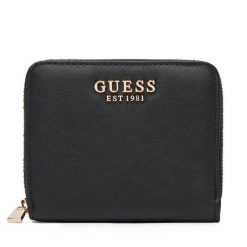 Mały Portfel Damski Guess. Czarne portfele damskie Guess, z aplikacjami. Za 219.99 zł.