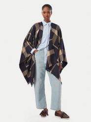 Barbour Ponczo Isabelle Tartan Serape LSC0501TN54 Granatowy Relaxed Fit. Niebieskie kardigany damskie Barbour, bez kołnierzyka. Za 439.99 zł.
