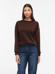 Vila Bluza "Sandy" w kolorze brązowym rozmiar: M. Brązowe bluzy damskie Vila, m, bez wzorów, bez kaptura. Za 129.95 zł.