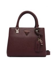Guess Torebka Noelle II HWZG96 72050 Bordowy. Czerwone kuferki damskie Guess, z aplikacjami, ze skóry, bez dodatków. Za 634.99 zł.