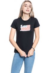DAMSKI T-SHIRT LEE CREW NECK TEE BLACK L41LYG01 112109066. Czarne t-shirty damskie Lee, l, bez wzorów, bez kołnierzyka. Za 69.99 zł.