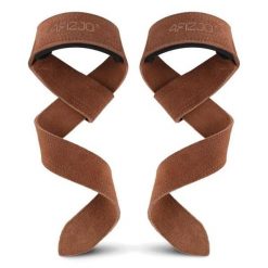 Skórzane paski do podnoszenia ciężarów 4FIZJO Deadlift Straps. Brązowe paski damskie 4FIZJO, bez wzorów, ze skóry. Za 45.00 zł.