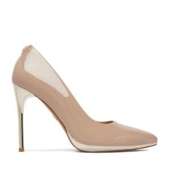 Szpilki Nine West. Brązowe szpilki damskie Nine West, bez wzorów, bez obcasa, na szpilce, bez zapięcia. Za 289.99 zł.