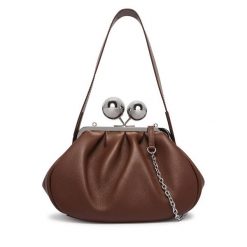 Torebka Weekend Max Mara. Brązowe torebki wieczorowe damskie Weekend Max Mara, bez wzorów, bez dodatków. Za 2,139.00 zł.