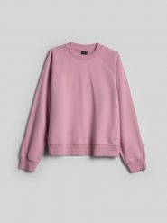 4F Bluza dresowa loose bez kaptura damska - różowa XS. Czerwone bluzy damskie 4F, l, bez wzorów, z bawełny, bez kaptura. Za 129.99 zł.