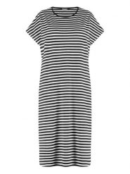 SAMOON Sukienka w kolorze czarno-białym rozmiar: 42. Białe sukienki damskie Samoon, bez wzorów, z bawełny, bez ramiączek. Za 126.45 zł.