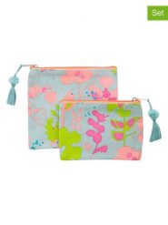 Overbeck and Friends Kosmetyczki (2 szt.) "Viola" w kolorze turkusowo-zielonym rozmiar: onesize. Zielone kosmetyczki damskie Overbeck and Friends, bez wzorów, z materiału. Za 60.88 zł.