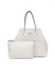 Guess Torebka Adelasia HWQL96 58240 Écru. Shopper bag Guess, z aplikacjami, ze skóry, bez dodatków. Za 549.99 zł.