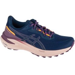 Damskie Buty Do Biegania Z Kontrastowymi Detalami. Niebieskie obuwie sportowe damskie Asics, bez zapięcia, do biegania. Za 793.99 zł.