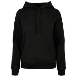 Bluza Z Kapturem Dla Kobiet. Czarne bluzy damskie BUILD YOUR BRAND, l, bez wzorów, z kapturem. Za 184.99 zł.