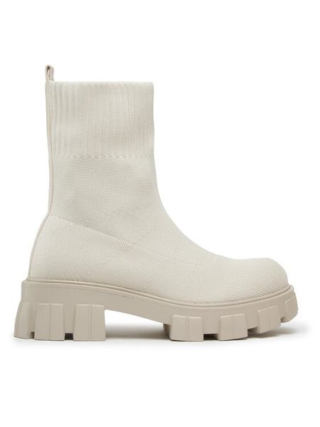 DeeZee Botki WS5553-11 Écru. Botki damskie DeeZee, z materiału, bez obcasa, na płaskiej podeszwie, bez zapięcia. Za 119.99 zł.