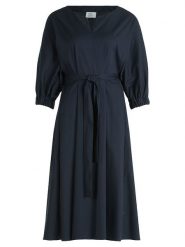 Vera Mont Sukienka w kolorze granatowym rozmiar: 44. Niebieskie sukienki damskie Vera Mont, bez wzorów, z tkaniny, bez ramiączek. Za 149.66 zł.