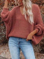 Milan Kiss Sweter w kolorze czerwonobrązowym rozmiar: L. Brązowe swetry klasyczne damskie Milan Kiss, l, ze splotem, bez kołnierzyka. Za 175.67 zł.