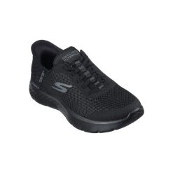 Buty do chodzenia damskie Skechers 124836BBK. Czarne obuwie trekkingowe damskie Skechers, z materiału, bez zapięcia. Za 299.00 zł.