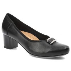 Czarne Półbuty Armodo Damskie Eleganckie Buty. Czarne półbuty damskie Armodo, na wiosnę, bez wzorów, ze skóry, bez obcasa, bez zapięcia. Za 319.00 zł.