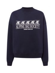 Another Cotton Lab Bluza - Alpine Ski Society Kobiety niebieski, M. Niebieskie bluzy damskie Another Cotton Lab, m, bez wzorów, z bawełny, bez kaptura. Za 229.95 zł.