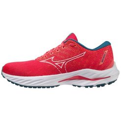 Buty do biegania damskie Mizuno Wave Inspire 19. Czerwone obuwie sportowe damskie Mizuno, bez zapięcia, do biegania, mizuno wave. Za 469.99 zł.