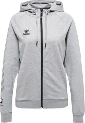 Damska bawełniana bluza z kapturem zapinana na zamek Hummel Move Grid. Szare bluzy damskie Hummel, na wiosnę, xs, bez wzorów, z bawełny, z kapturem. Za 287.65 zł.
