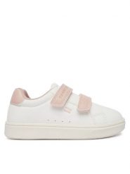 Tommy Hilfiger Sneakersy Low Cut Velcro Sneaker T1A9-35063-1355 M Kremowy. Białe buty sportowe dziewczęce Tommy Hilfiger, ze skóry, bez zapięcia. Za 284.99 zł.