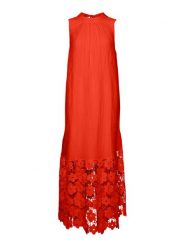 YAS Sukienka letnia Twigsy 26037703 Czerwony Relaxed Fit. Czerwone sukienki damskie YAS, bez wzorów, z lyocellu, bez ramiączek. Za 369.99 zł.