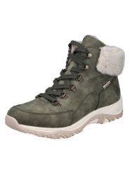 Rieker Botki w kolorze khaki rozmiar: 39. Brązowe botki damskie Rieker, bez obcasa, bez zapięcia. Za 179.95 zł.