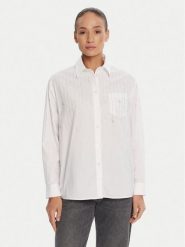 Liu Jo Koszula UF5240 T039A Biały Regular Fit. Białe koszule damskie Liu Jo, bez wzorów, z bawełny, bez kołnierzyka, bez ramiączek. Za 559.99 zł.